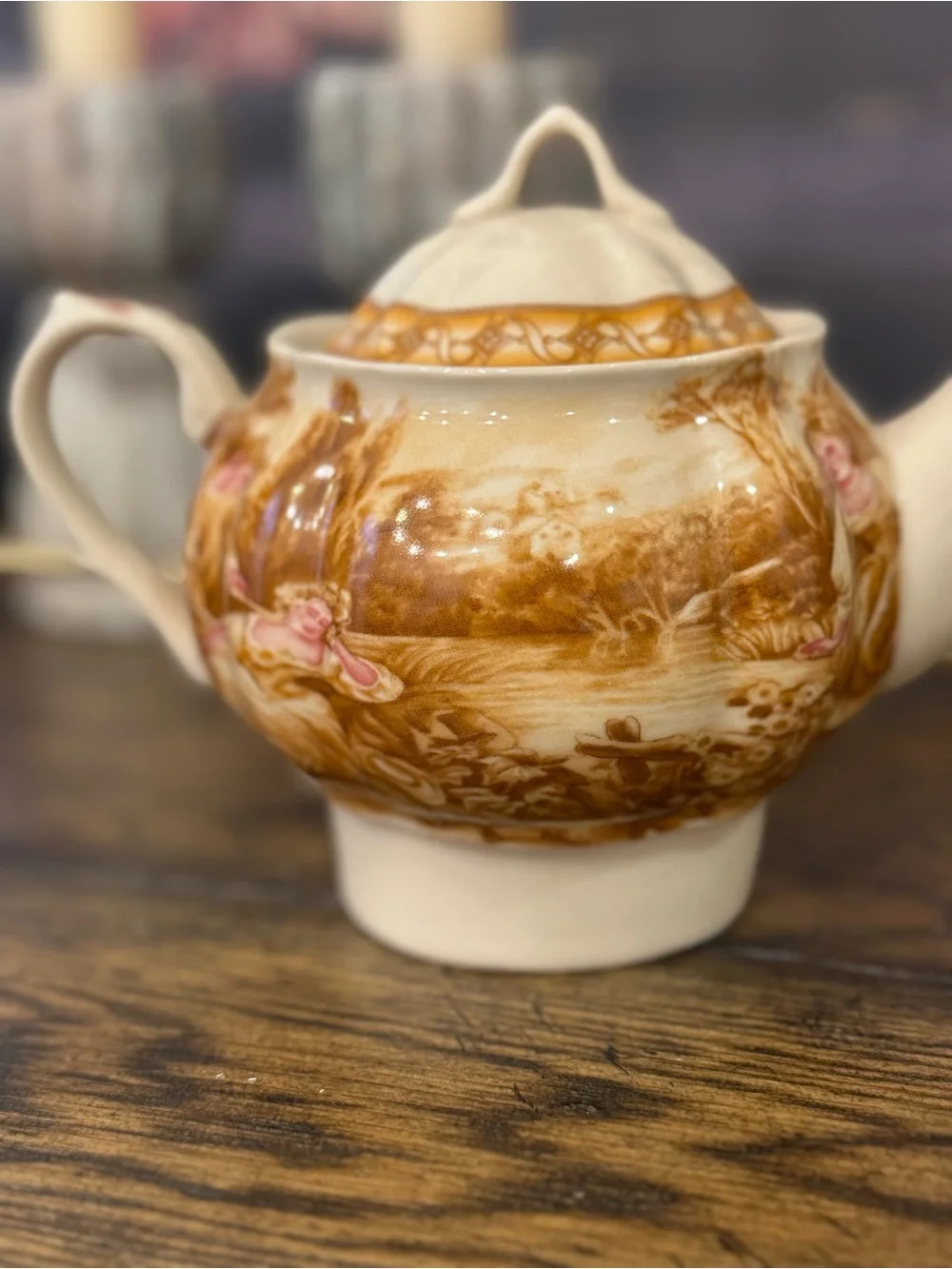 19th  Century British Staffordshire Pottery. Victorian Tea Pot